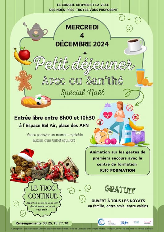 affiche petit dej avecousanthe septembre 2024 lesnoes